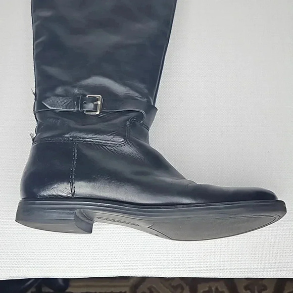 Enzo Angiolini Black Leather Riding Boots Size 8.5 - Picture 7 of 17